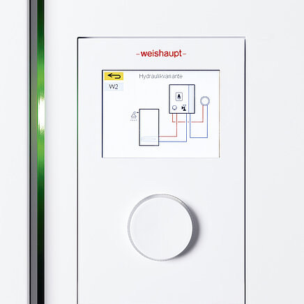 Bediengerät mit farbigem Display.